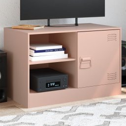 Comoda TV, roz, 67x39x44 cm, otel GartenMobel Dekor