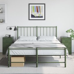 Noptiere, 2 buc., verde olive, 34,5x39x62 cm, otel GartenMobel Dekor