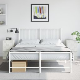 Noptiere, 2 buc., alb, 34,5x39x62 cm, otel GartenMobel Dekor