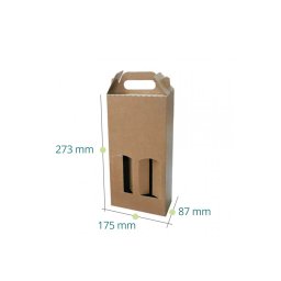Cutii cadou din carton Kraft pentru 2 sticle de vin