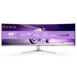 Monitor QD-OLED Philips 48.8" 49M2C8900L/00, DQHD (5120 x 1440), HDMI, DisplayPort, 144 Hz, 0.03 ms, Argintiu