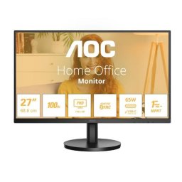 Monitor IPS LED AOC 27" 27B3CA2, Full HD (1920 x 1080), HDMI, Boxe, 100 Hz, 1 ms, Negru