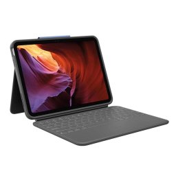 Husa cu tastatura Logitech Rugged Folio cu Smart Connector pentru iPad 10, US, Gri