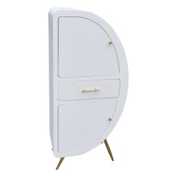Dulap alb din MDF si metal, 60 x 32 x 133 cm, Venus Mauro Ferreti