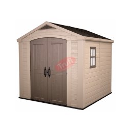 Magazie din plastic crem nisipos keter factor 8x8, 256.5 x 255 cm