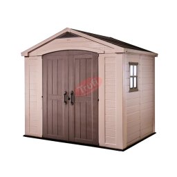Magazie din plastic crem nisipos keter factor 8x6, 256 x 182 cm