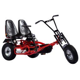 Kart cu pedale 2 rider zf (rosu/negru)