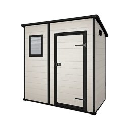 Magazie din plastic gri keter pent 6x4 bej, 183.5 × 111 cm
