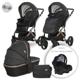 Carucior set rimini premium, cos landou separat, black