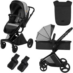 Carucior transformabil 2 in 1 skiddou nasjo normandic dream, gri
