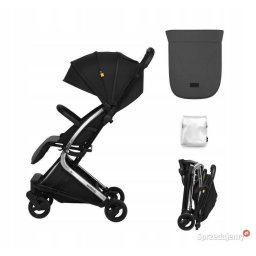 Carucior sport pliabil skiddou mikkeli onyx, ultracompact pentru calatorii, negru