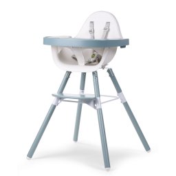 Scaun de masa Evolu 2 Jade Green cu extensii picioare si tava frontala 6-36 luni