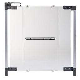 Poarta de siguranta premium pentru scara Plexi Silver (74-100cm)