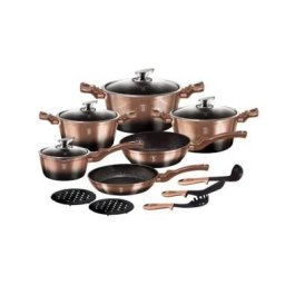 Set oale de gatit, 15 piese, berlingerhaus, metallic line rose gold edition, bh1900