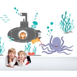 Sticker decorativ Lumea Acvatica - 119 x 380 cm