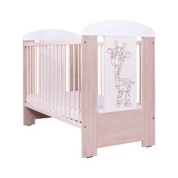 Patut bebe cu inaltime reglabila a saltelei, giraffe santana, 120x60 cm