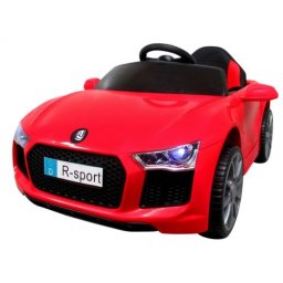 Masinuta electrica cu telecomanda, scaun din piele, cabrio b4 628 r-sport - rosu