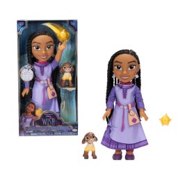 Disney wish - papusa interactiva cu accesorii, asha, 38 cm