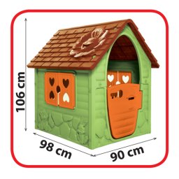 Casuta pentru copii dohany toys, plastic, verde, 98 x 90 x 106 cm 456