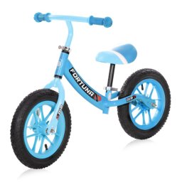 Bicicleta de echilibru, fortuna air, 2-5 ani, 12 inch, anvelope cu camera, jante cu leduri, light & dark blue