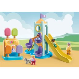 Playmobil - 1.2.3 castel de aventura cu stand de inghetata