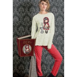 Pijama copii Santoro Gorjuss - Little Red Riding Hood, lungi
