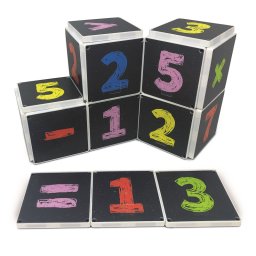 Set de constructie piese magnetice createon magna-tiles - numere pe tabla 123 16 piese