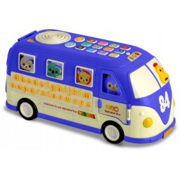 Jucarie educativa in forma de autobus cu sunete si cuburi ricokids rk-741 - albastru