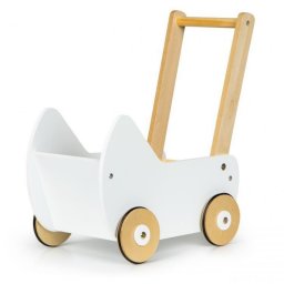 Carucior pentru papusi din lemn ecotoys esc-w-0173