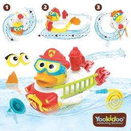 Jucarie rata pompier cu motor si 15 accesorii, 2-6 ani, yookidoo