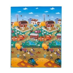 Covoras de joaca pentru copii prince lionheart geometric/ farm