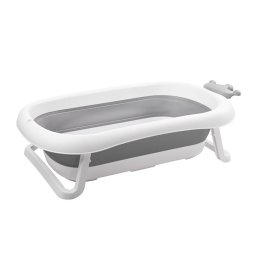 Cadita pliabila pentru bebelusi, 83 cm, cu dop de scurgere, royal, grey