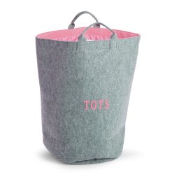 Cos depozitare jucarii gri roz deschis din FELT Felt 40x40x60cm
