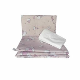 Lenjerie de pat pentru copii ursuletul martinica roz - 52x95 cm, 75x100 cm