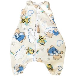 Sac de dormit cu picioare ursuleti cu albinute deseda - 3-5 ani