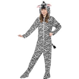 Costum zebra salopeta copii - 7 - 8 ani / 134 cm