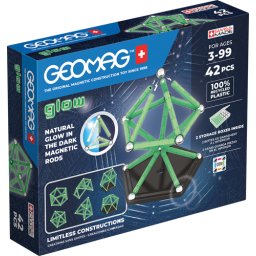 Set de constructie magnetic geomag glow 42 piese, 329