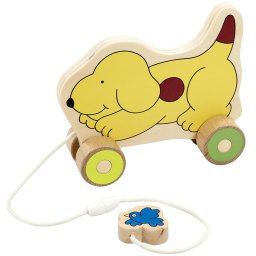 Jucarie de tras din lemn spot the dog