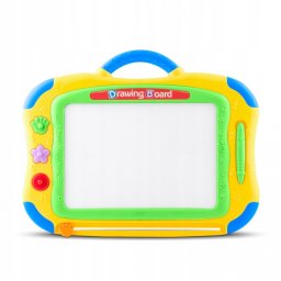 Tabla magnetica pentru desenat cu accesorii incluse ricokids 772101 - galben