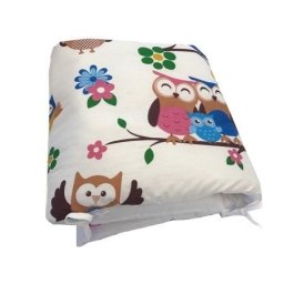 Set 4 aparatori laterale pufoase h39 pat 140x70 cm bufnite cu maro