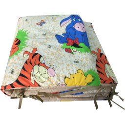 Set 4 aparatori laterale pufoase h39 pat 140x70 cm aiurila bej