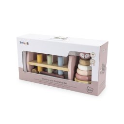 Set stivuitor si mini banc cu ciocan, vulpe, polarb viga