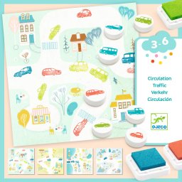 Joc cu stampile djeco, trafic