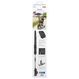 Umbreluta de soare ajustabila cu protectie solara uv 50+, pentru carucior bebelusi, neagra, reer shinesafe black 84151