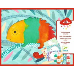 Set creativ djeco, bebe apasa si picteaza