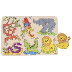 Puzzle sonor cu sunete electronice - animale gradina zoologica