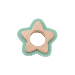 Jucarie naturala pentru dentitie star verde