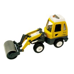 Utilaj de constructii de jucarie cu sunete si lumini, 16-18 cm, cilindru compactor