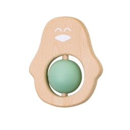 Jucarie naturala pentru dentitie pinguin verde