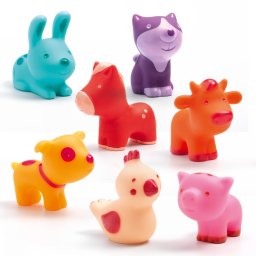 Animalute din silicon djeco, troopo farm